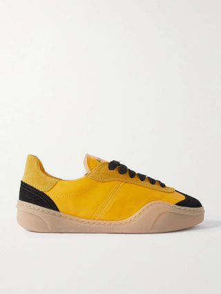 Bars Suede and Leather Sneakers