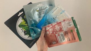 a selection of Garnier sheet masks used by our Beauty Editor