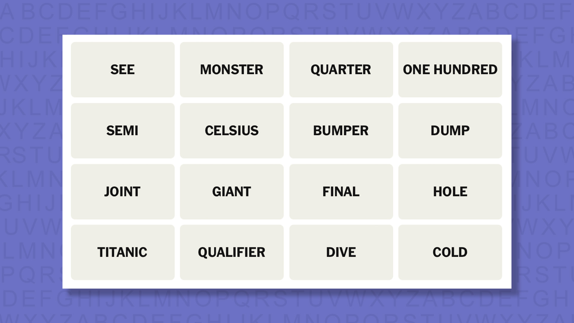 Подсказки NYT Connections для игры 918 на фиолетовом фоне