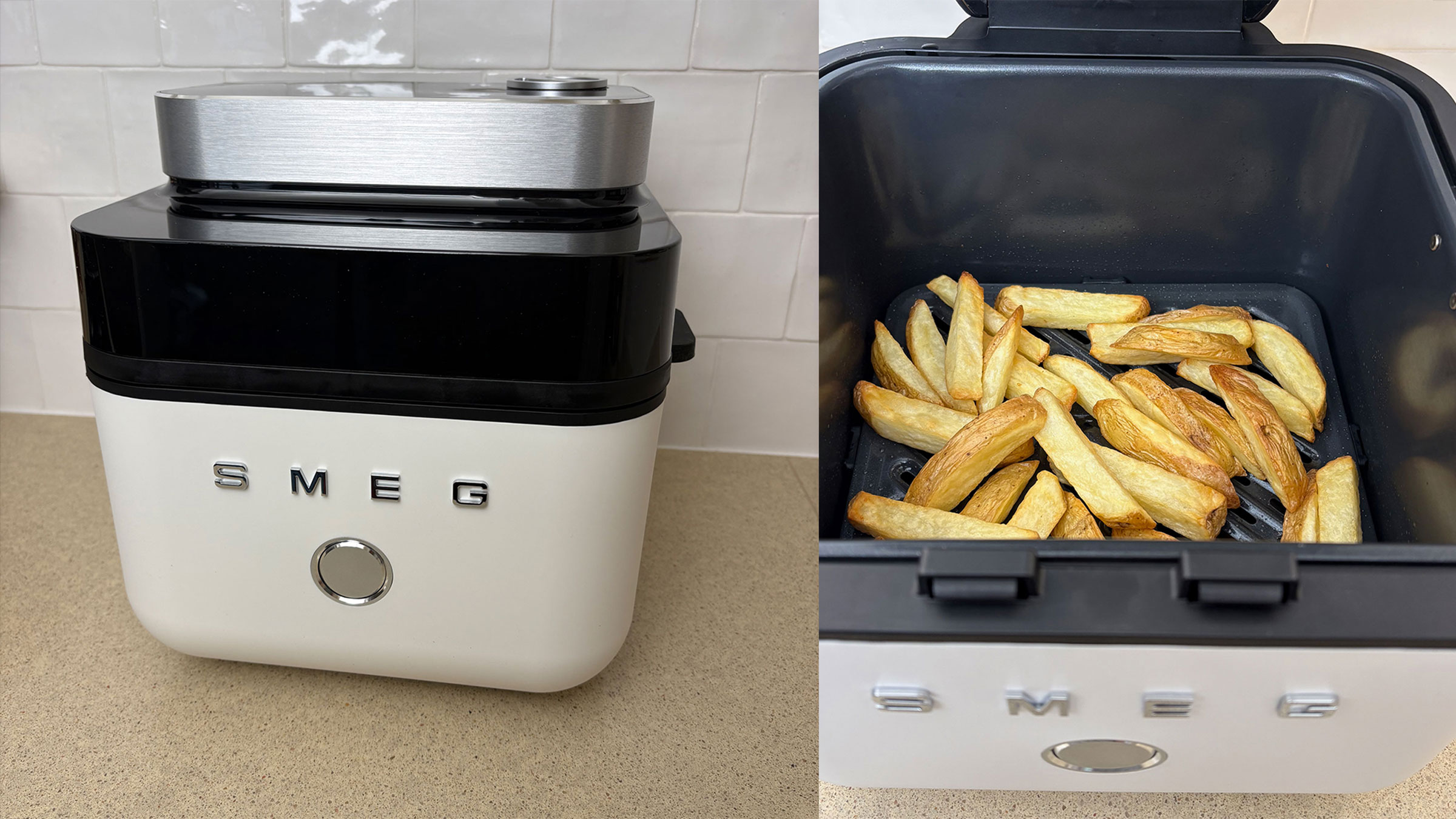 Smeg air fryer in cream