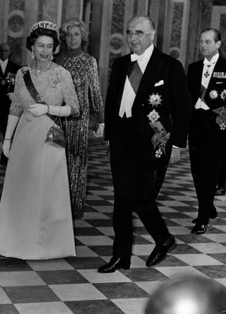 Queen Elizabeth and President Pompidou