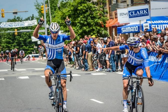 Jake Keough (UnitedHealthcare) wins the field sprint as Aldo Ilesic takes the overall after lapping the field.