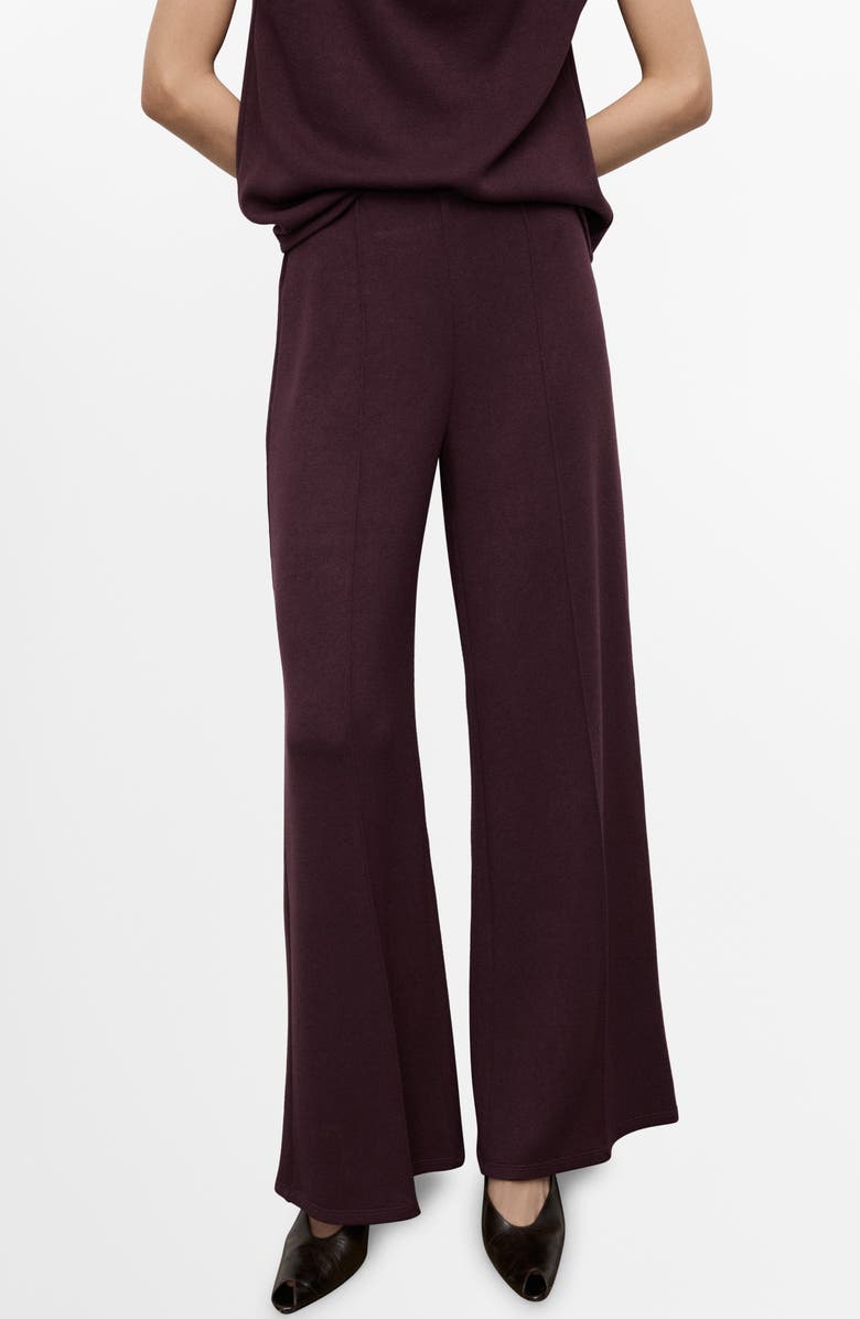 Pleated Wide Leg Pull-On Pants