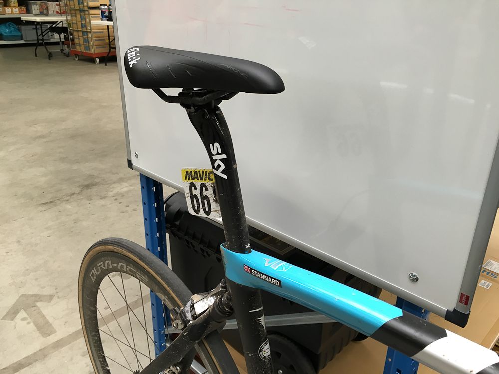 Stannard's Fizik saddle helped cushion the bumps.