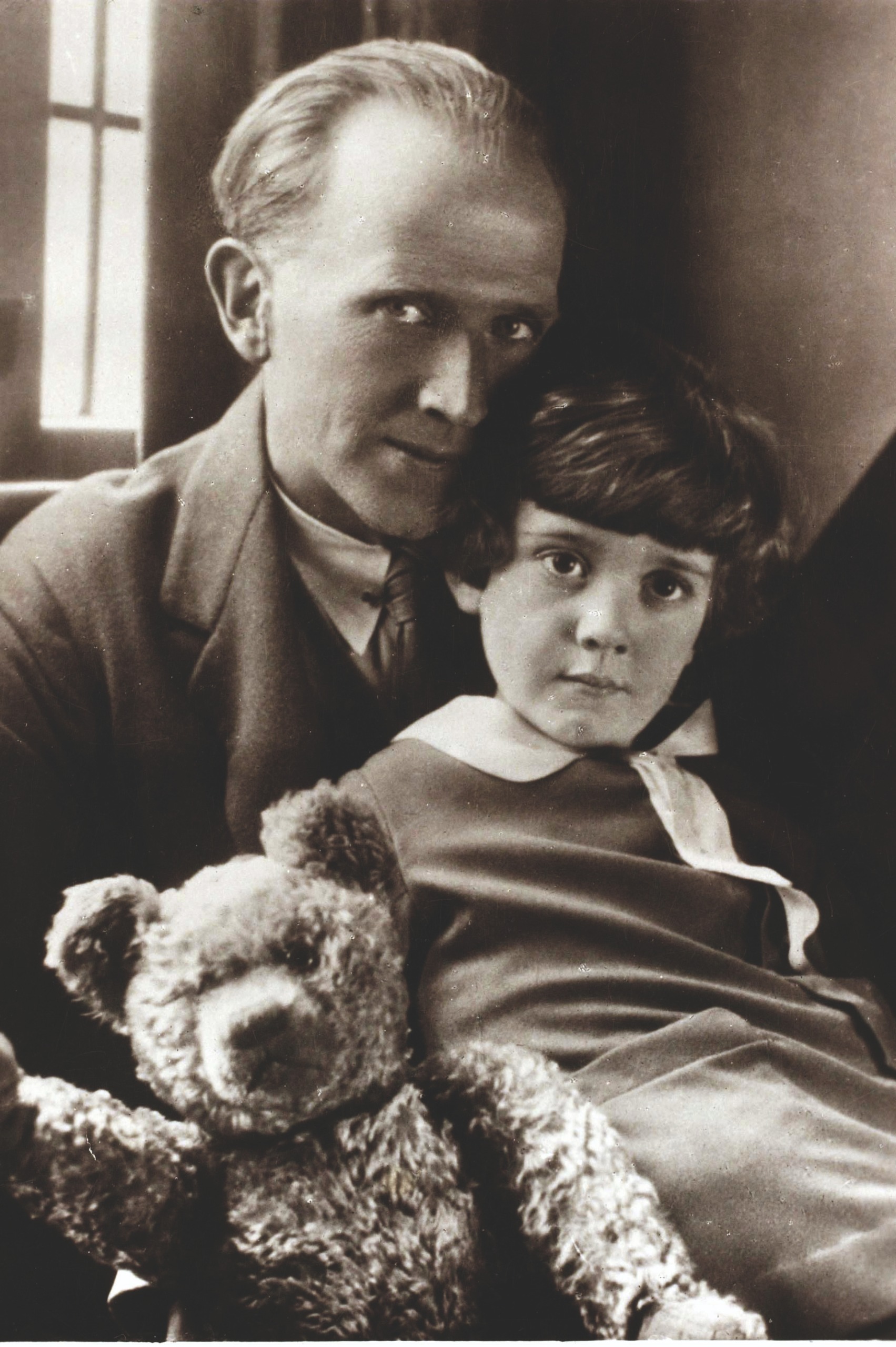 A A Milne pictured with his son Christopher Robin and the teddy bear that inspired Pooh