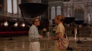 Julia Roberts stands in a museum with Woody Allen in Everyone Says I Love You