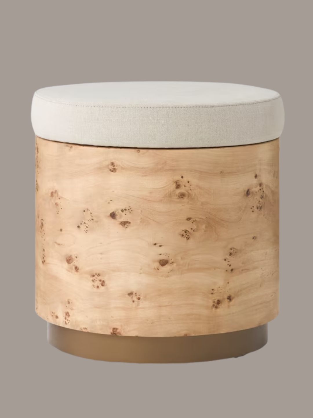 John Lewis, Burl Storage Stool in Natural