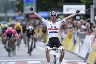 Peter Kennaugh wins stage one of the 2015 Criterium du Dauphine