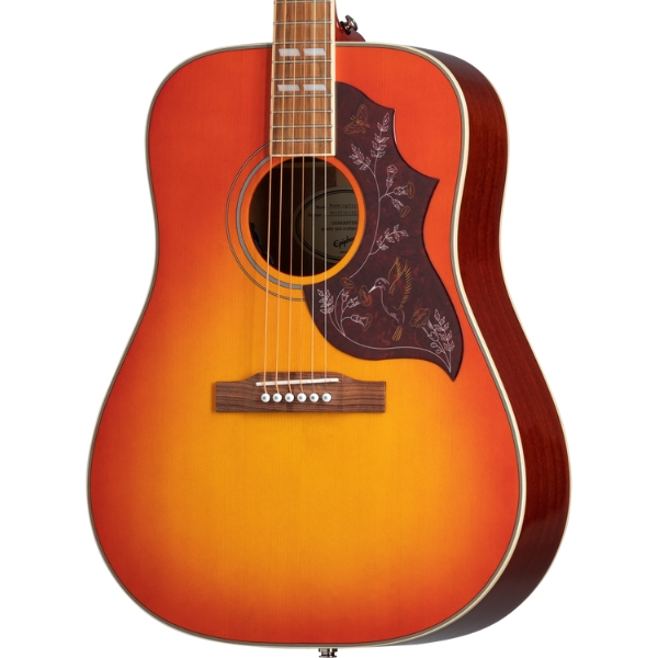 An Epiphone Hummingbird Studio acoustic guitar