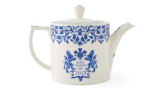 A King Charles coronation teapot.
