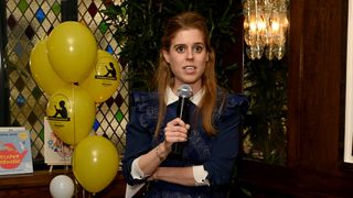 Princess Beatrice gives a speech during the Oscar's Book Prize Winner Announcement
