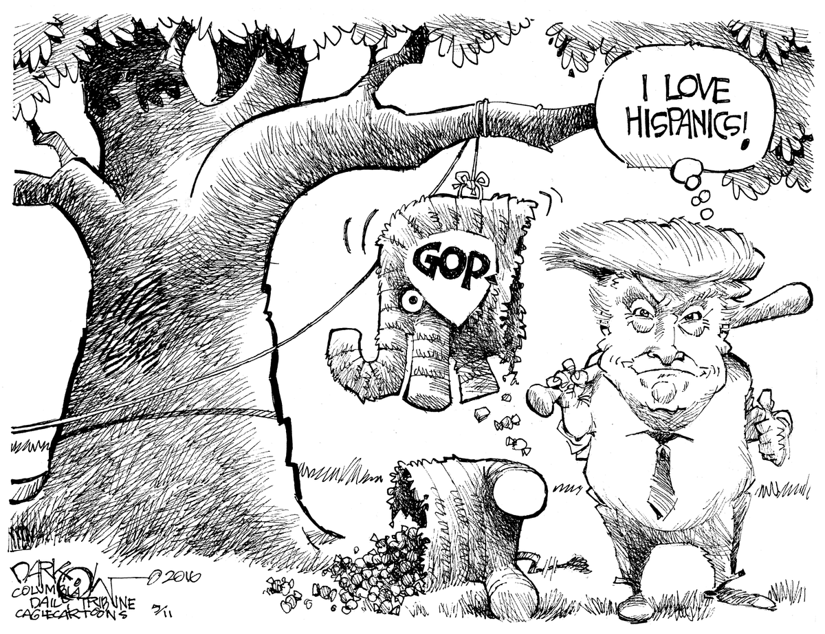 Political cartoon U.S. trump GOP Divided | The Week