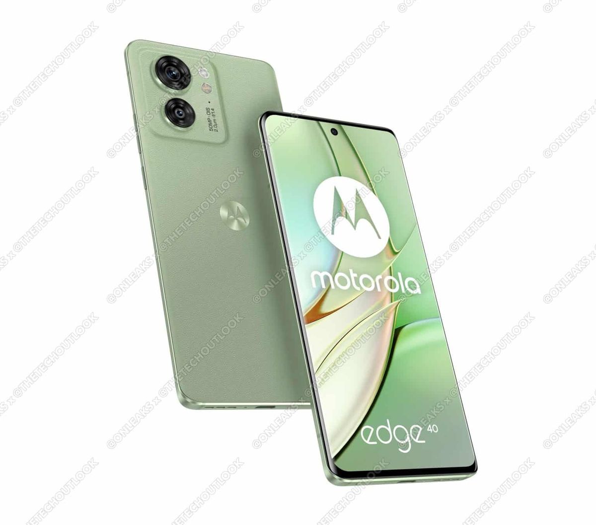 Motorola Edge 40 back and front renders