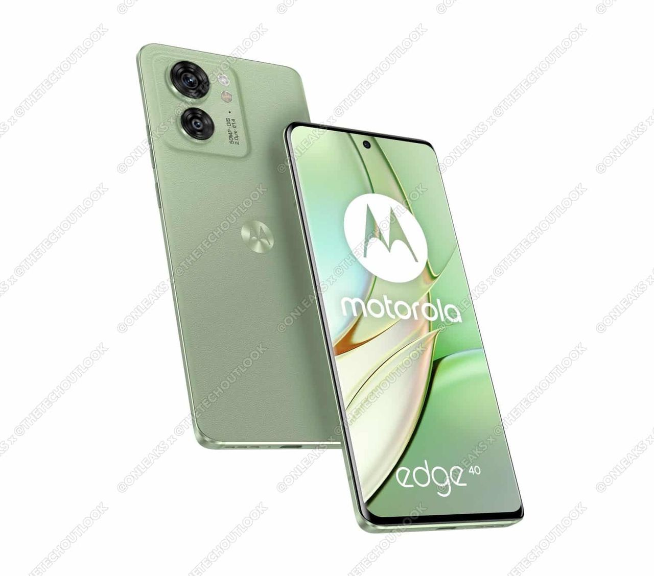 Motorola Edge 40 back and front renders
