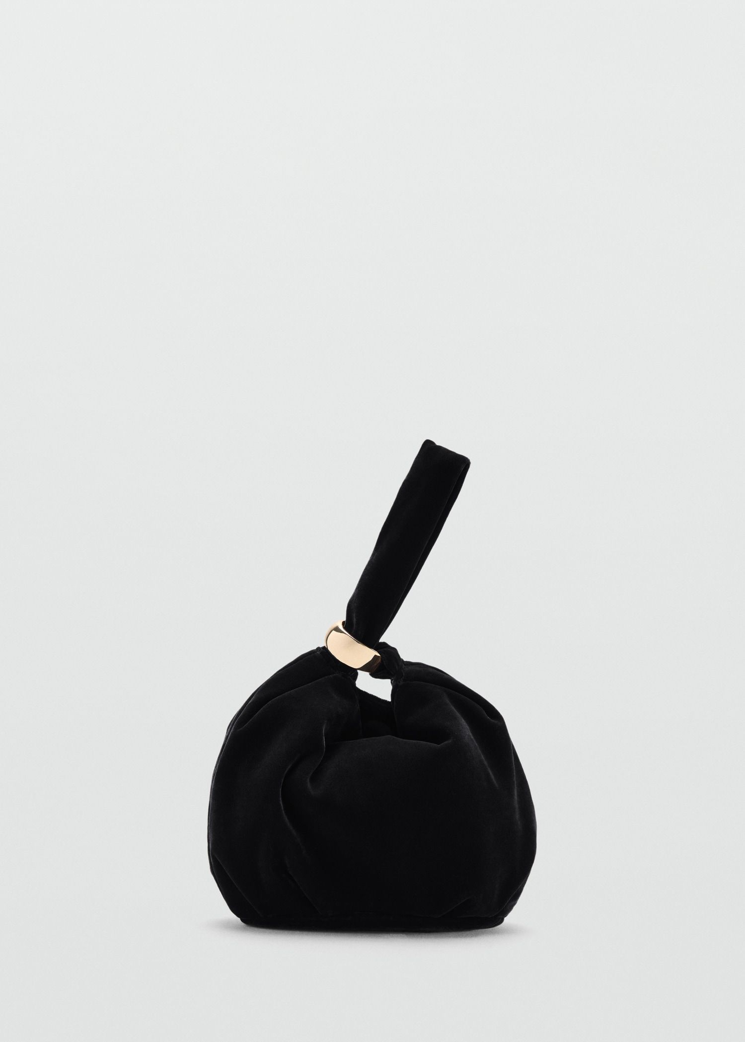Velvet Handbag With Metallic Detail - Women | Mango United Kingdom