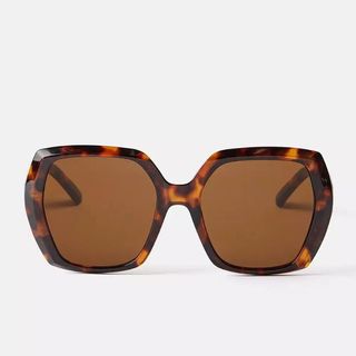 Mint Velvet Brown Oversized Sunglasses