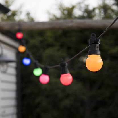 garden area with bulb and lights