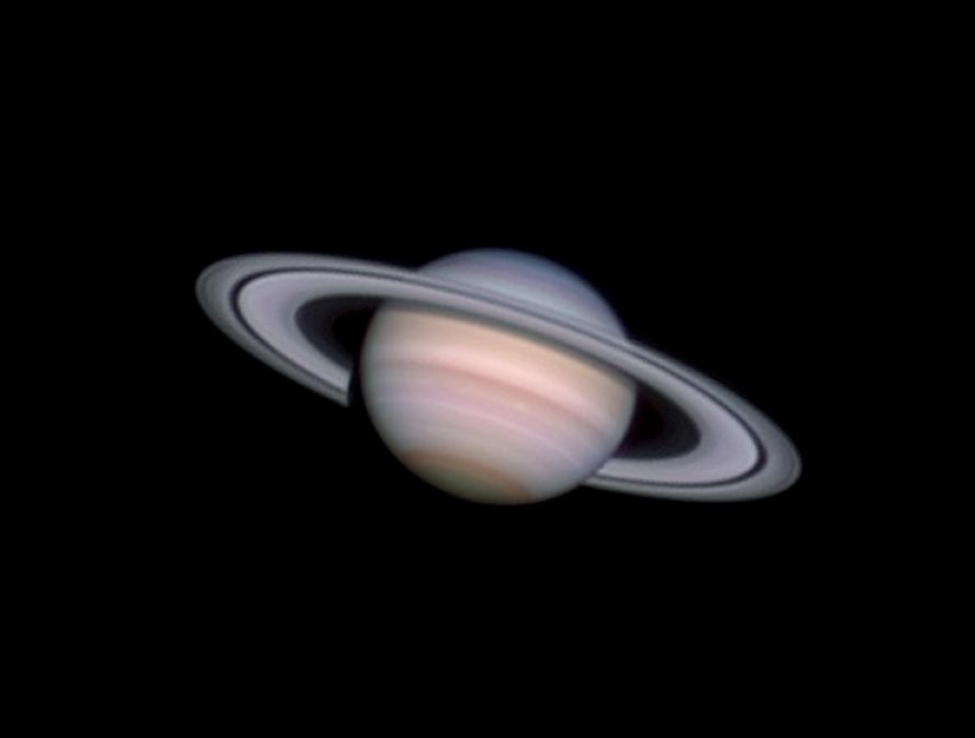 Saturn, surrounded by its rings.