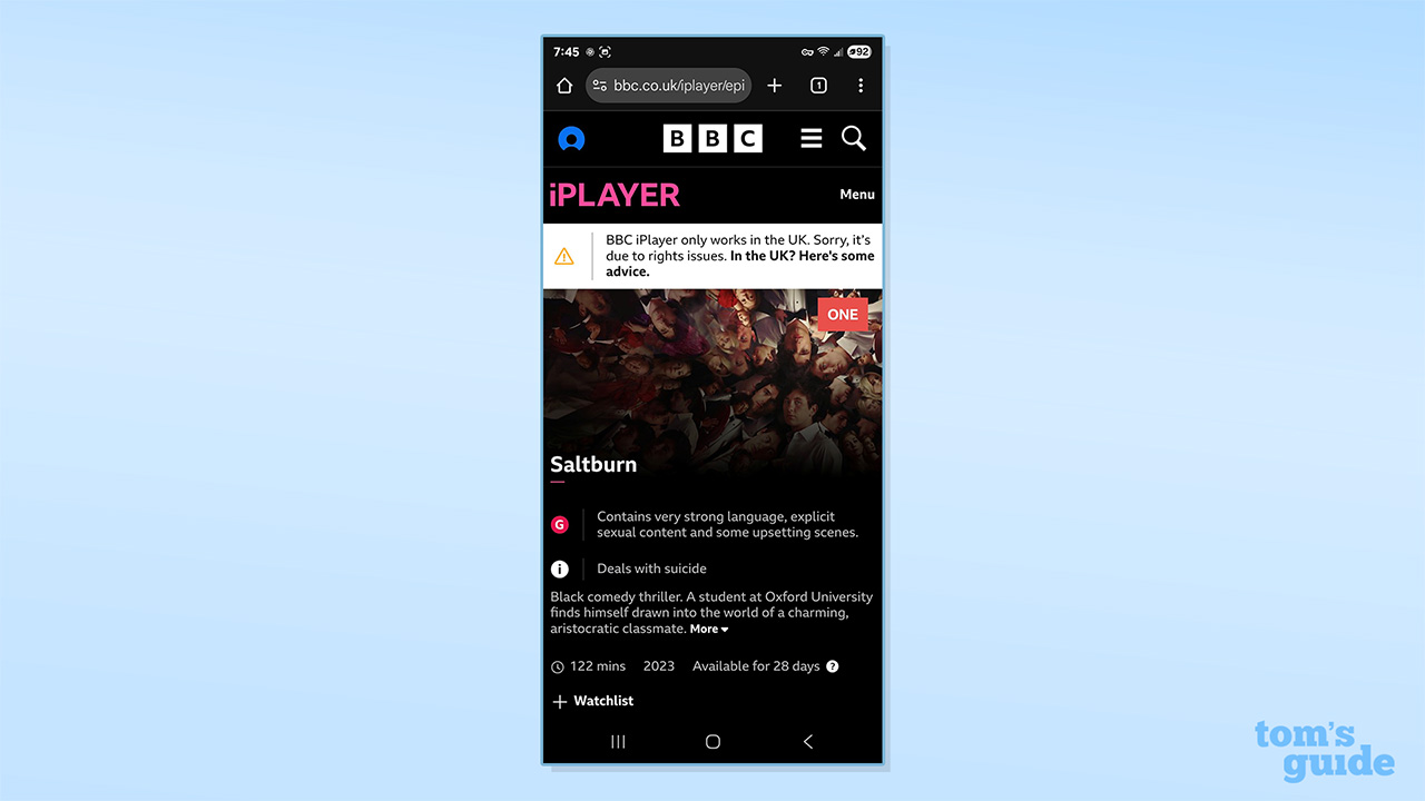 PrivadoVPN Free being unable to access BBC iPlayer while connected to a UK server
