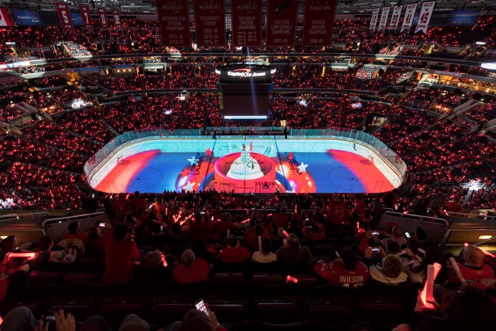 Quince Imaging and Christie Team on Dual-Sport Projection System at Capital One Arena