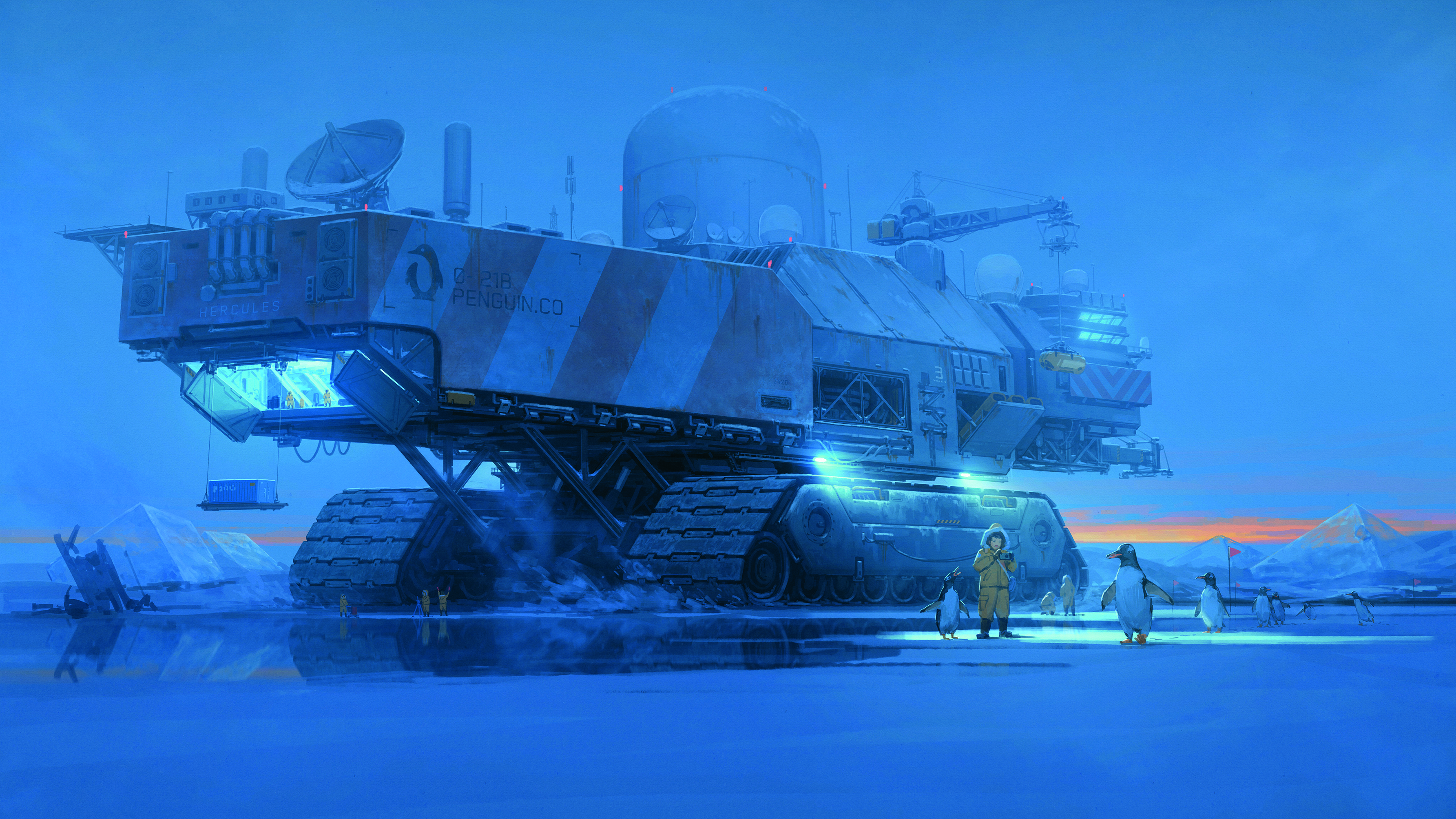 YuCong Tang uses direct brushstrokes to capture believable fantasy and sci-fi scenes.