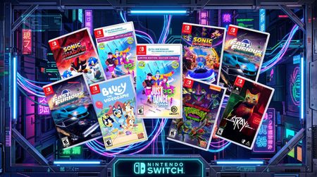 A range of Nintendo Switch games. 
