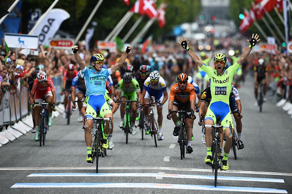 Tinkoff-Saxo teammates Michael Morkov and Matti Breschel go 1-2 on the final stage at the Tour of Denmark