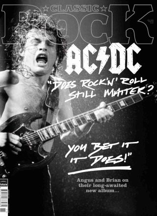 The cover of Classic Rock issue 125 featuring AC/DC’s Angus Young