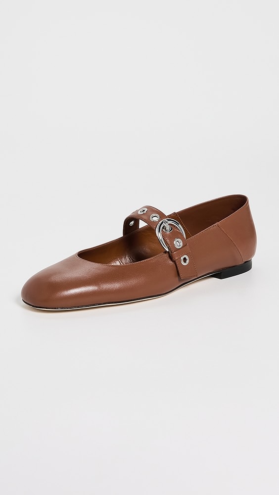 Stuart Weitzman Supermoto Mary Jane Flats