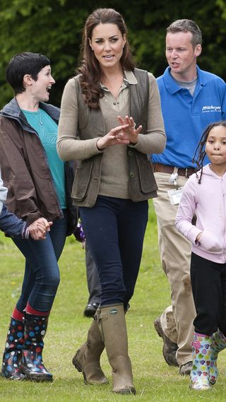Princess of Wales at an 'Expanding Horizons' Primary School camp