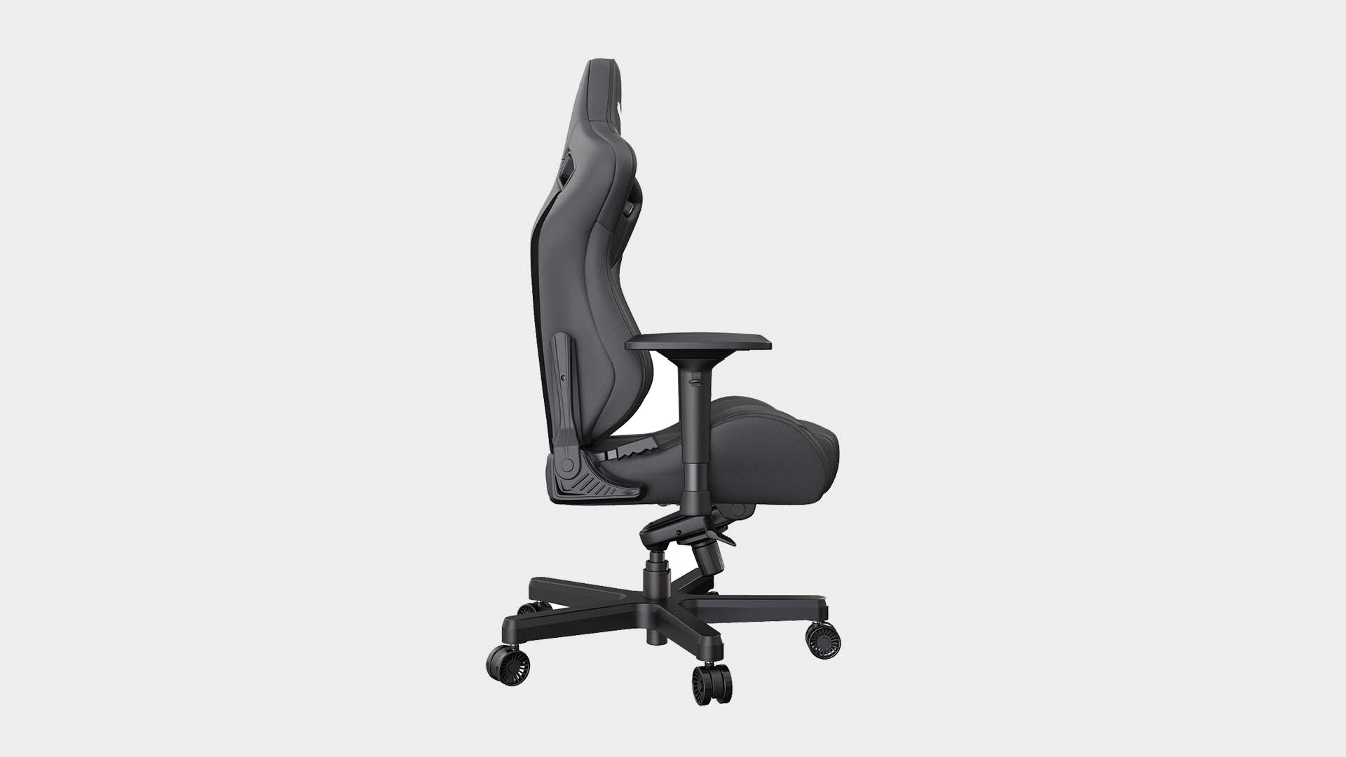 Andaseat Kaiser II gaming chair from various angles on a grey background