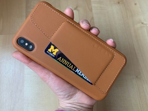 Mujjo Full Leather Wallet iPhone XS Case