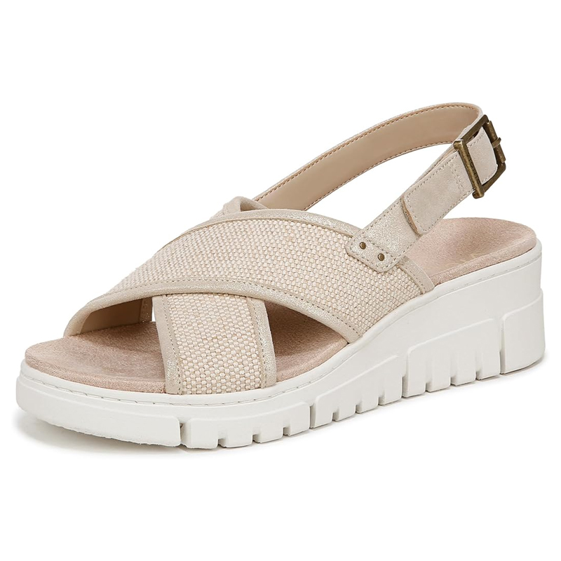 cream flatform sandals, vionic
