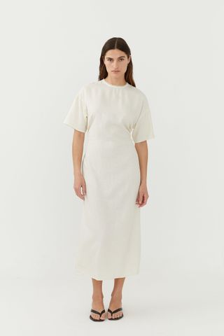 Woven Tee Dress Ecru