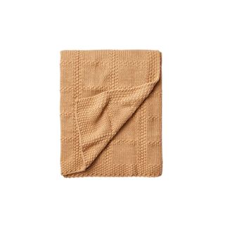 Threshold Grid Knit Throw Blanket in caramel