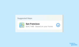 Suggested Maps to download for offline use in iOS 17