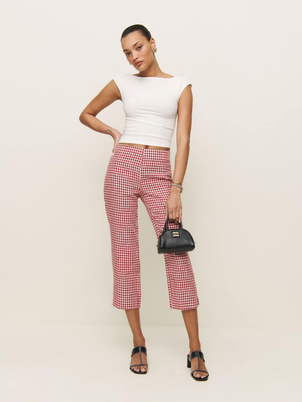 Petra Linen Low Rise Pedal Pusher Pant