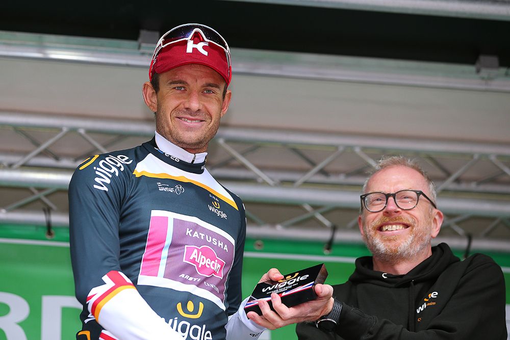 European champion Alexander Kristoff in the grey points jersey