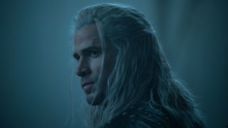 Geralt of Rivia (Liam Hemsworth) looks over his shoulder in "The Witcher" season 4