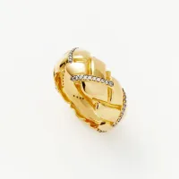 Missoma Lucy Williams Chunky Pave Waffle Ring:was £115now £80.50 (save 30%)
