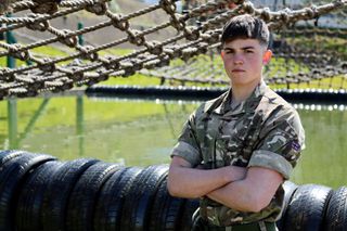 Dom is 16 and his journey is followed in Ready for action in Commando: Britain's Ocean Warriors.