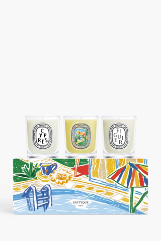 Diptyque Set of 3 Small Candles (Citronnelle, Cyprès and Figuier) 