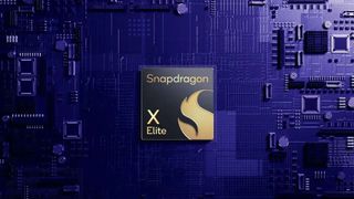 Qualcomm Snapdragon X Elite on an electronic background