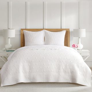 Davenport White Coverlet - White / Euro Sham