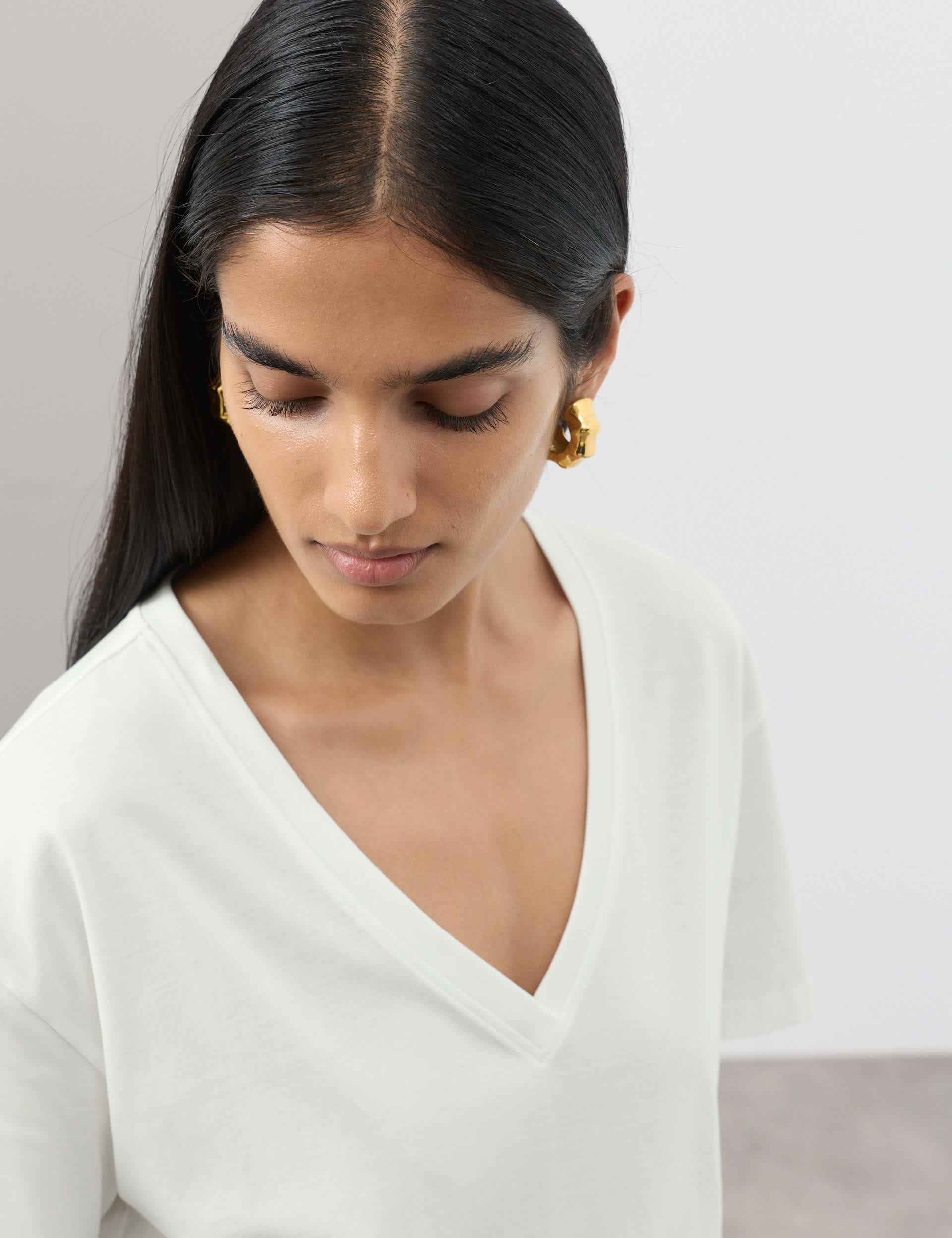 Pure Supima&amp;trade; Cotton V-Neck T-Shirt