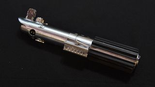 A Star Wars: A New Hope movie original lightsaber used by Luke Skywalker and valued between $150,000 to $200,000 that will be auctioned on December 13 at the Paley Center for Media, by the 'Profiles in History' auction house in Calabasas, California on December 6, 2018.