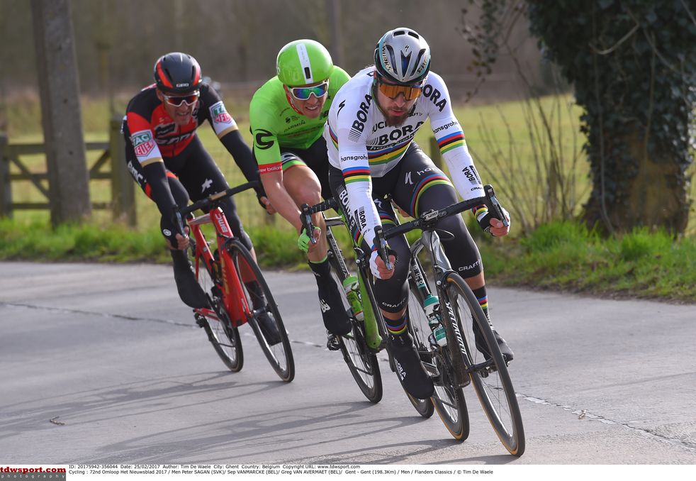 Peter Sagan (Bora-Hansgrohe) leads the winning break