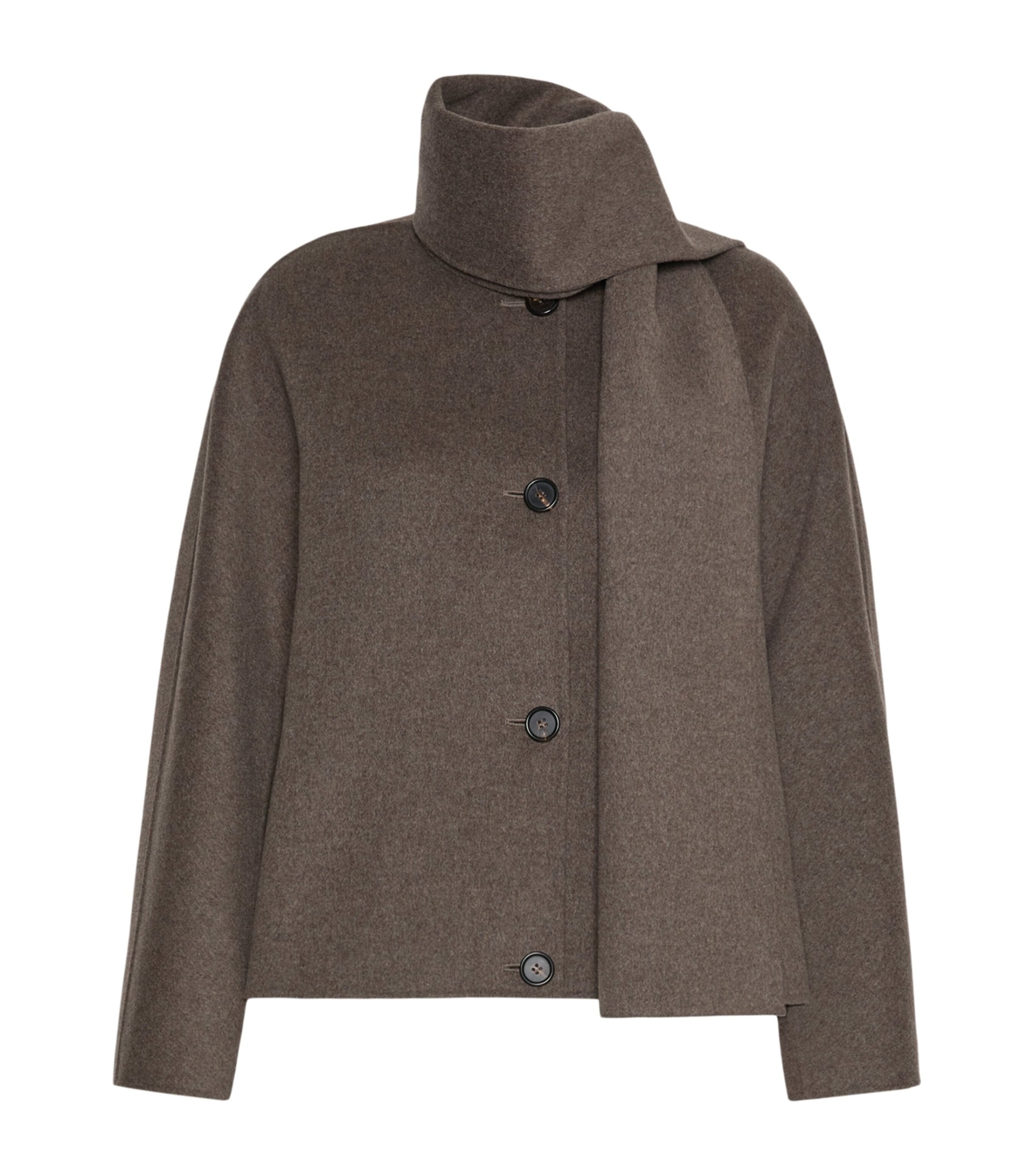 Max Mara Virgin Wool Scarf-Neck Jacket