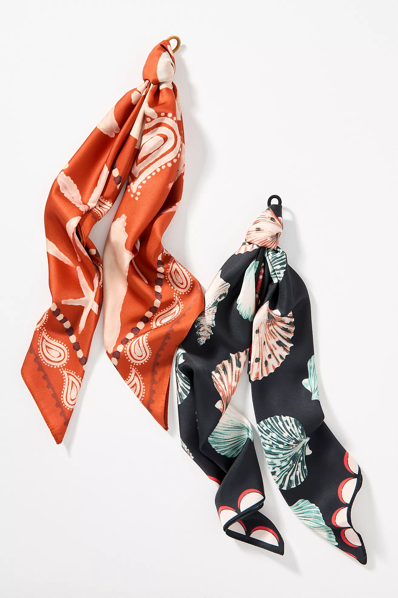 Palm Printed Hair Scarves, Set of 2