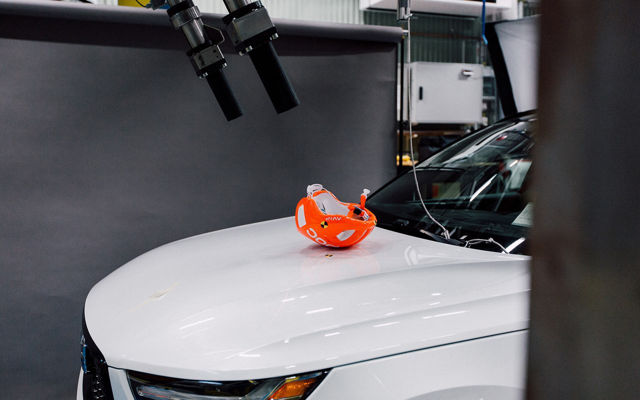 POC and Volvo have announced their world-first bike-car helmet safety testing